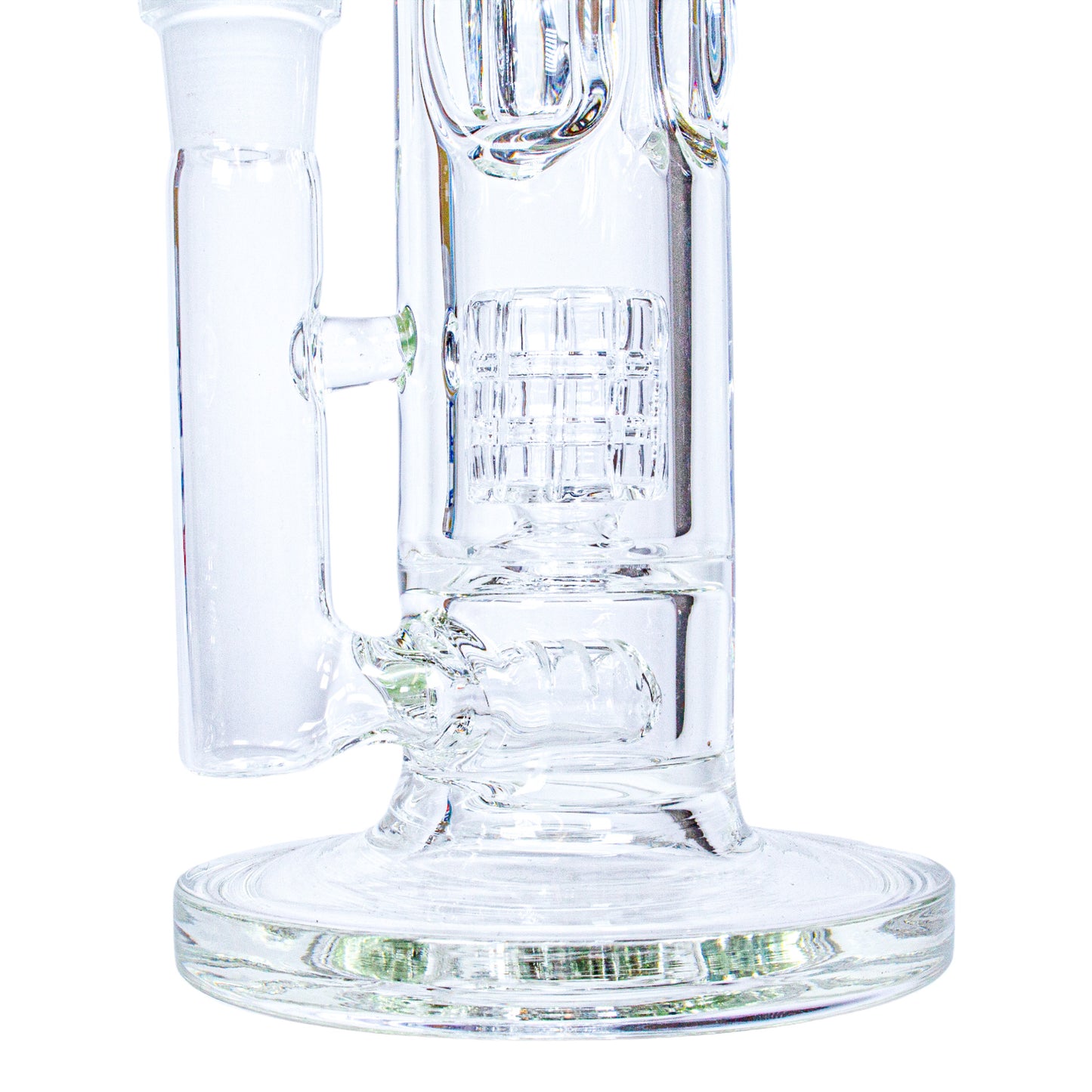 The base of an Oro Glass Company Lode Thick Straight Tube Water Pipe.