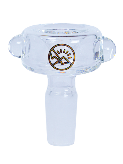 A 14mm Oro Glass Company Clear Slide Bowl.