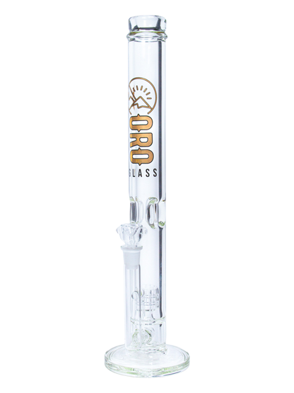 An Oro Glass Company Mother Lode Mother Lode Thick Straight Tube Water Pipe.