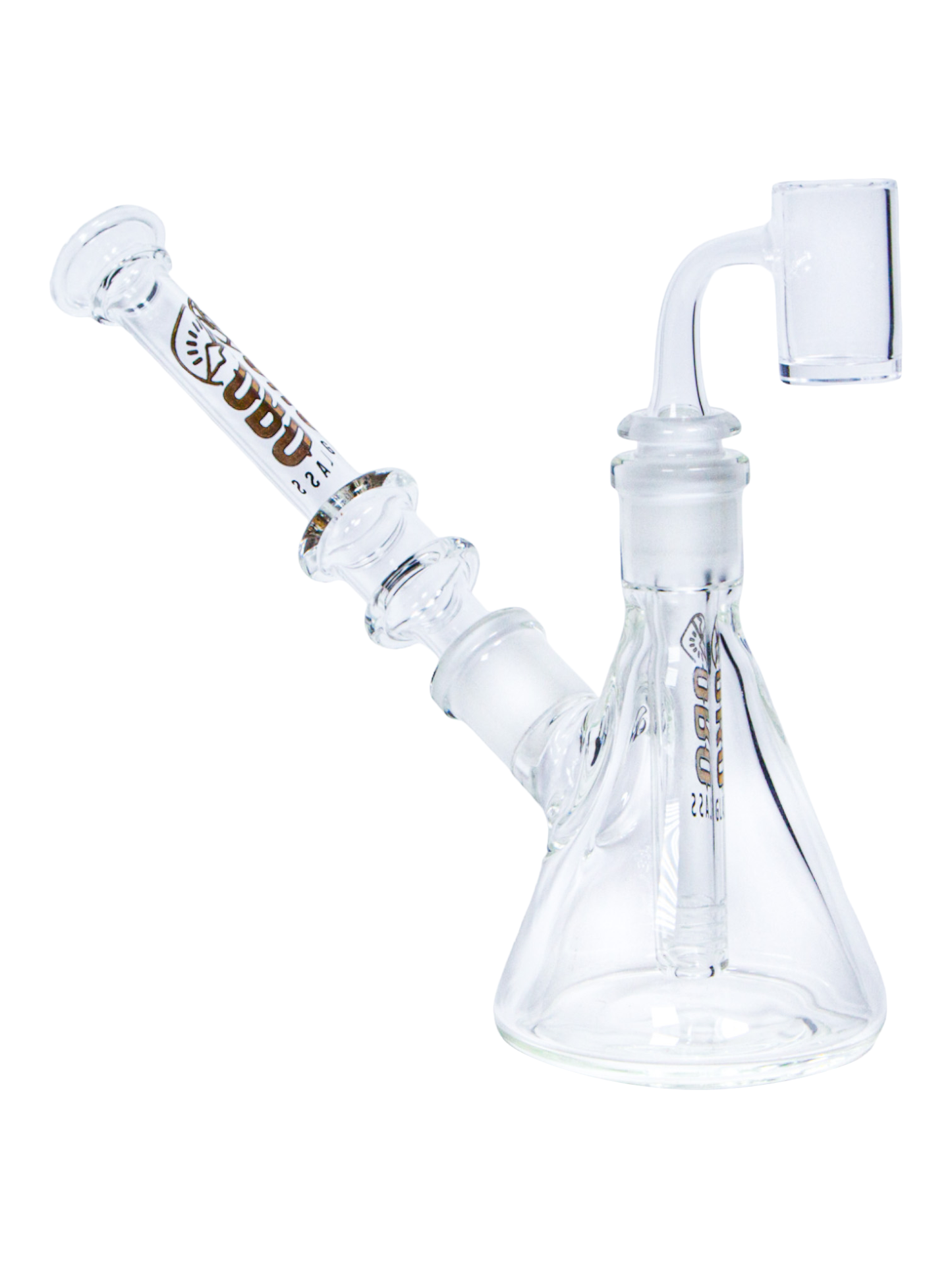 An Oro Glass Company Highbanker Modular Water Pipe set up as a dab rig.